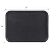 CAMBRO CAMTREAD RECTANGULAR TRAYS NON-SKID,COLOR:BLACK,DIM:51.5X38 CM - Mabrook Hotel Supplies